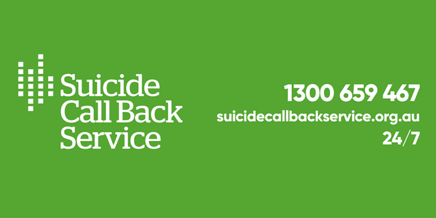 Suicide call back service (1300 659 467)